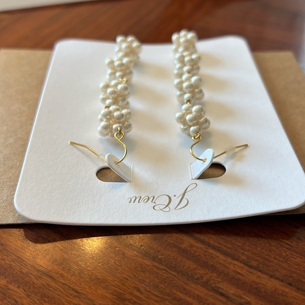 J Crew Cluster Pearl Drop Earrings - Picture 8 of 10